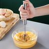 Stainless Steel Semi-Automatic Egg Beater Handheld Manual Whisk for Baking and Cream Mixing