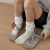 Однотонные носки с пятью пальцами Хлопковые носки с пятью пальцами Милые носки с разделенными пальцами Для девочек