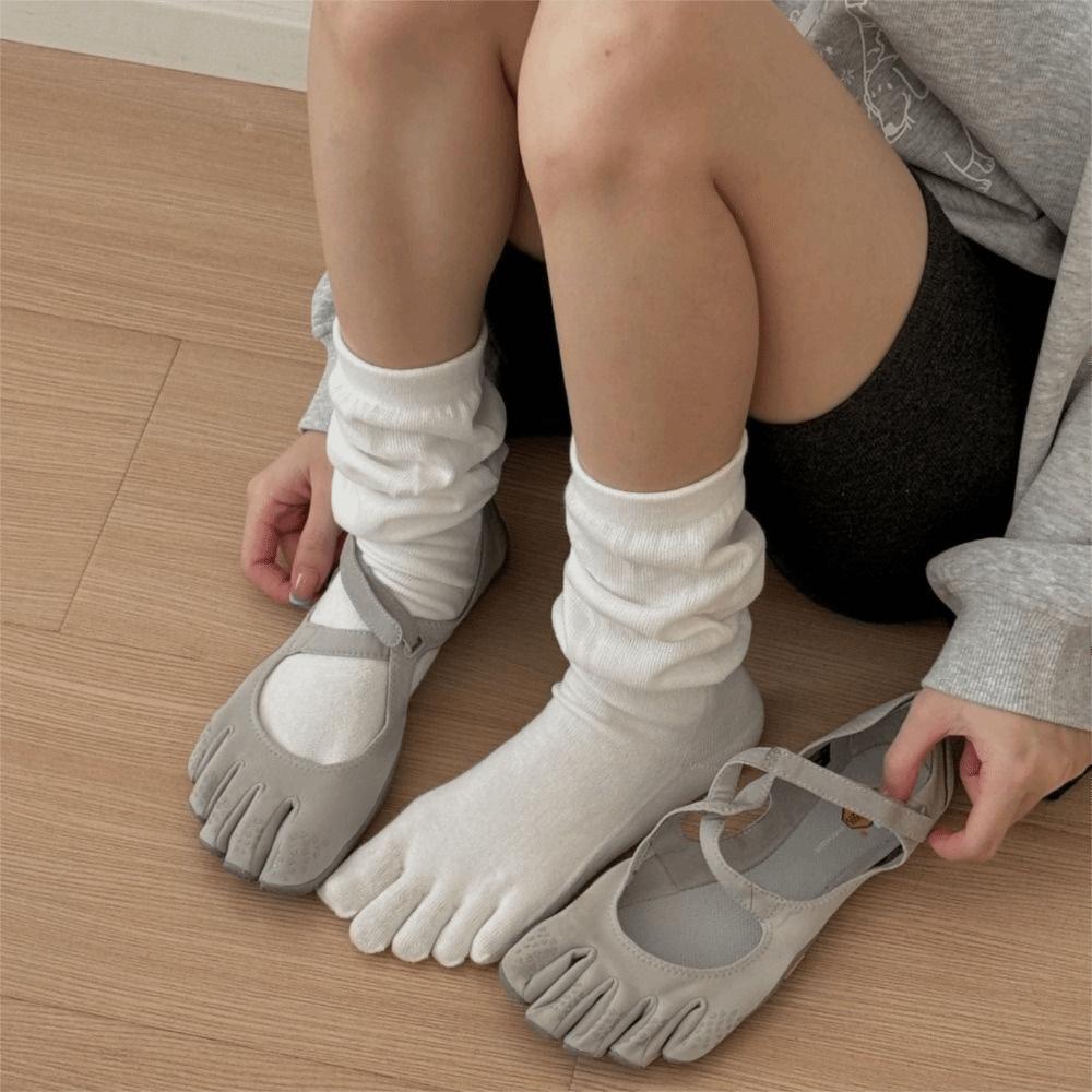 Однотонные носки с пятью пальцами Хлопковые носки с пятью пальцами Милые носки с разделенными пальцами Для девочек