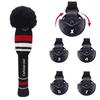 Craftsman Golf Fairway Wood Cover Single Item #F Number (3, 4, 5, 7, X) Knit Pom Pom Club Head Cover Black, White, Red