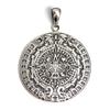 Mexico Mayan Aztec Calendar Sun Stone Pendant Top Silver 925