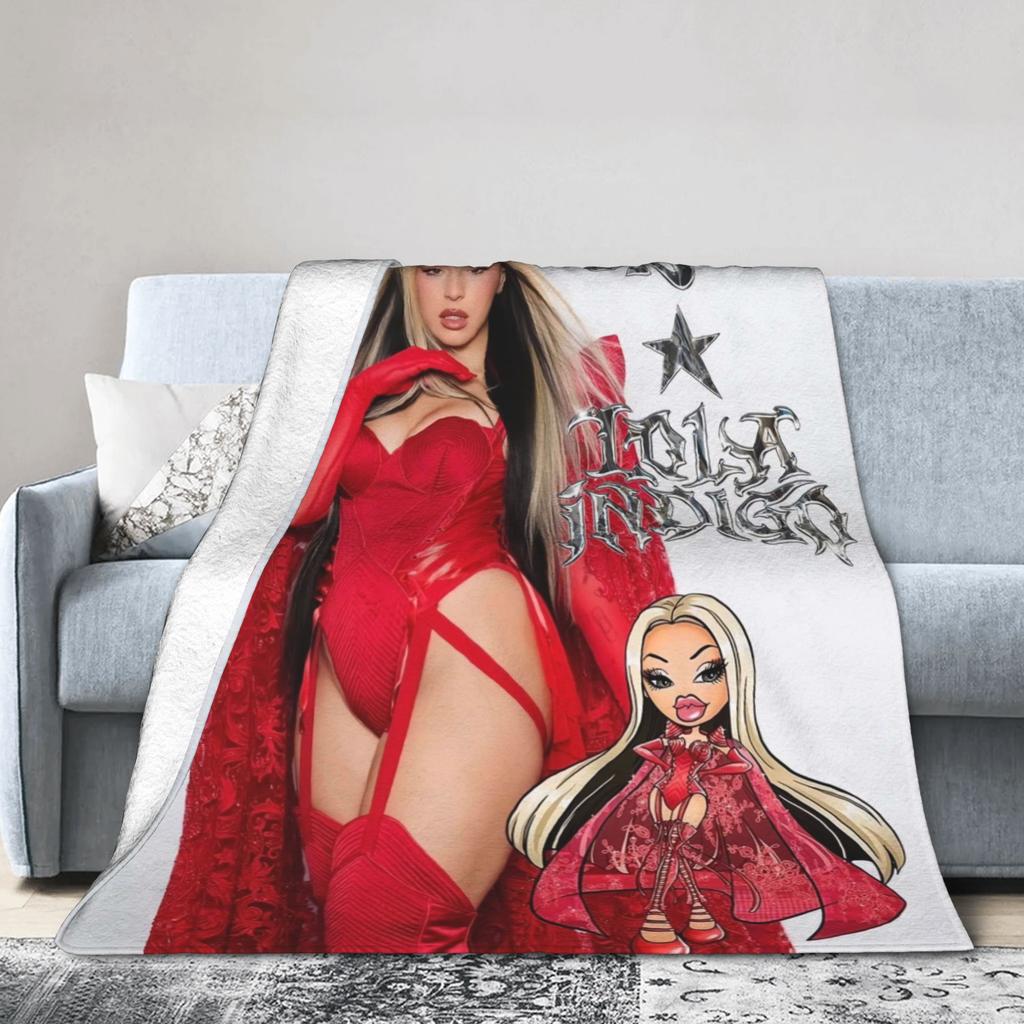 Warm Soft BlanketKids Adult Airplane Travel L-Lolas Indigos Cartoon Art Throw Blanket Flannel Bedspread For Home Decor Bed Cover