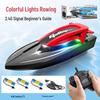 2.4G Высокоскоростной Пульт Дистанционного Управления Водонепроницаемый Электрический Скоростной Катер с Огнями для Детей