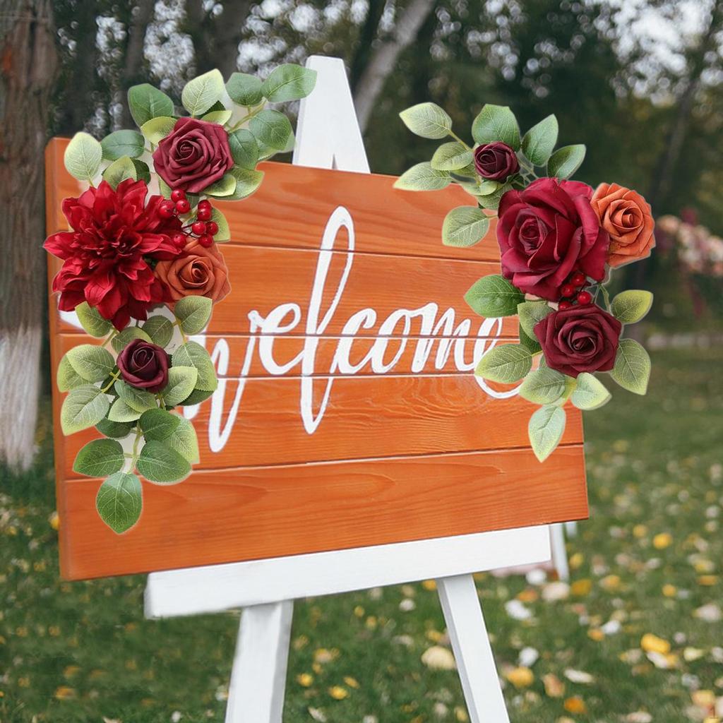 2 шт. Свадебная арка цветы искусственный цветок гирлянда современный фон венок угол