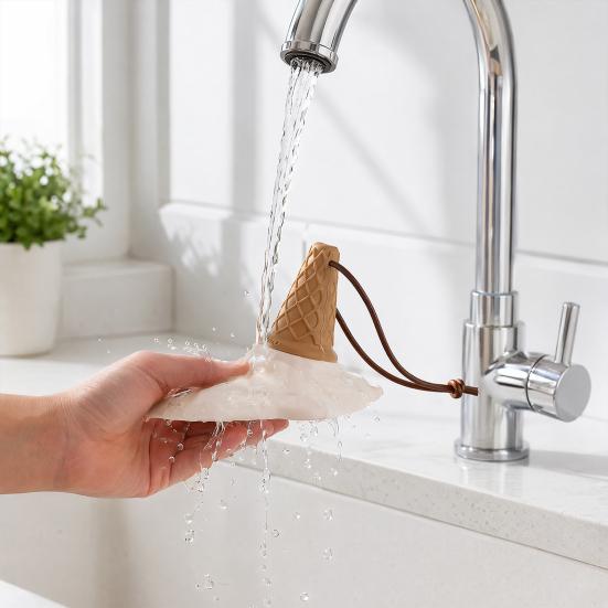 Дверной стопор в виде мороженого, Забавная дверная клипса-мороженое, Резиновый дверной стопор с ремешком для подвешивания для двери спальни
