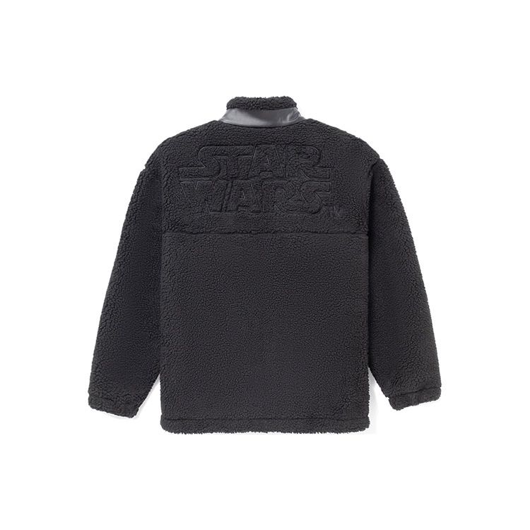 Li Ning X Star Wars Collaboration Fleece Warm Loose Jacket Men Jacket Black AFDR773-1