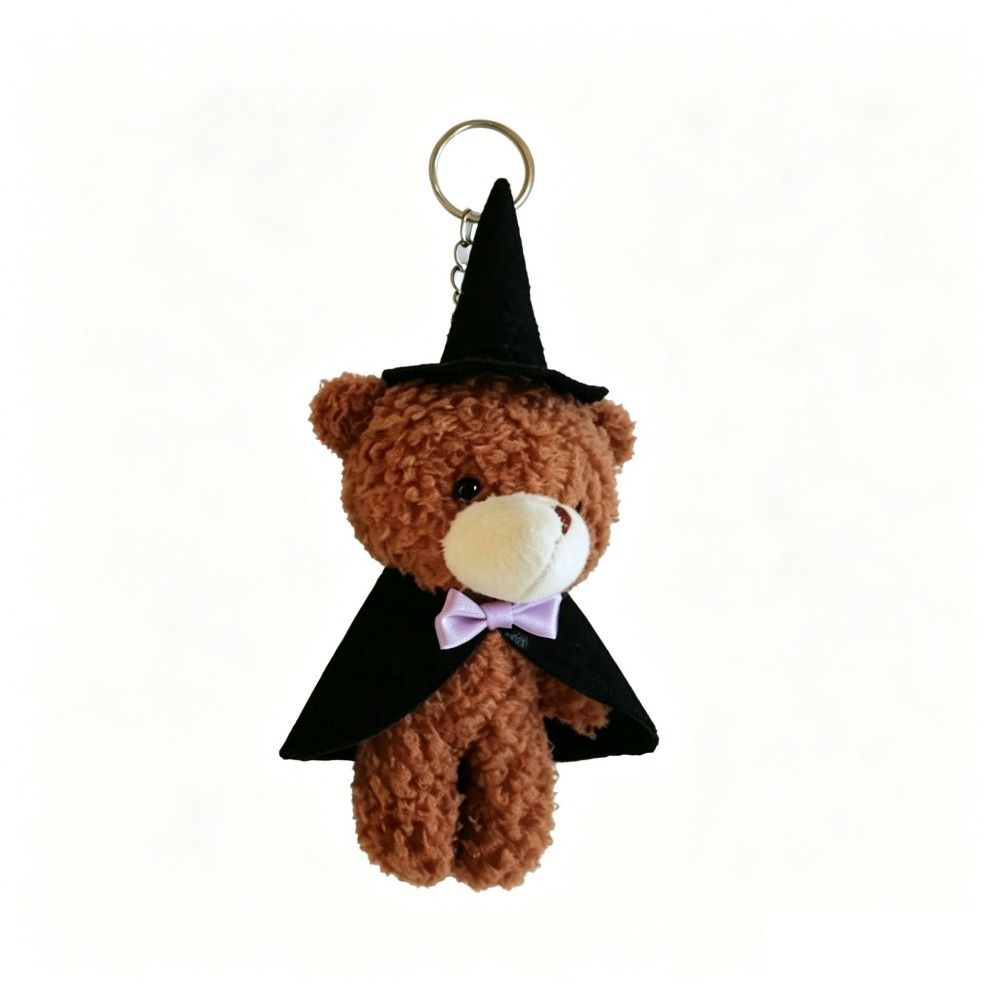 DIY Halloween Plush Pendant Kawaii Bear Plush Doll Little Bear Plush Keychain Phone Accessories