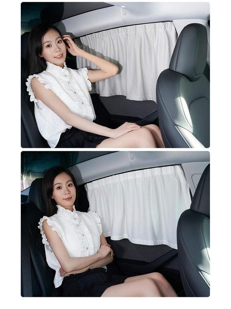 Tesla Model 3/Y Sunshade Privacy Curtains - Track-Type Side Window Blackout Accessories