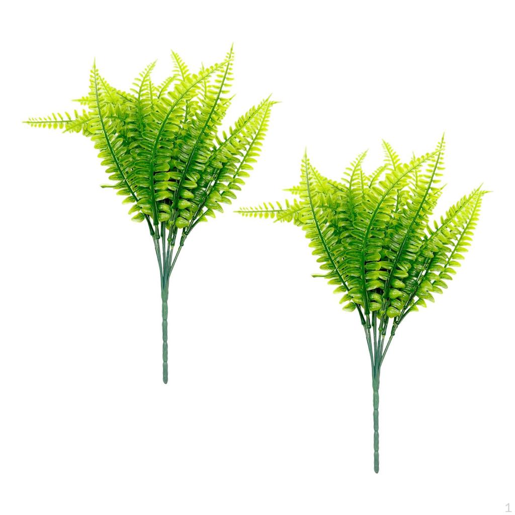 12 Inches Green Faux Fern Plants Home Decoration Lightweight Accessories for Indoor Potted