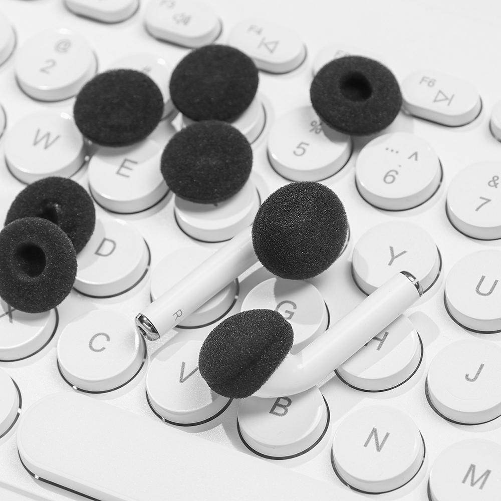 10pcs Compatible Replacement Ear Pads Soft Foam Headset Cushion Black Earphone Sponge