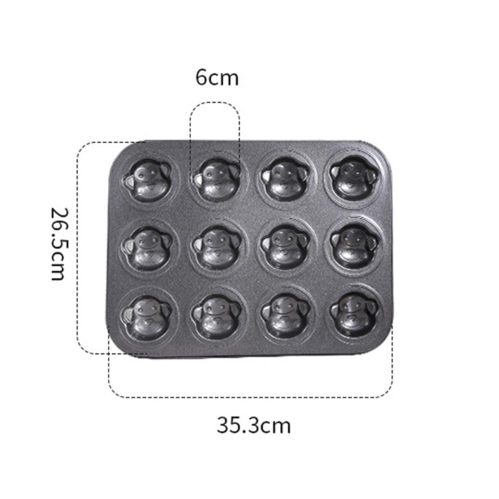6/12 Cavity Cake Mold Non Stick Baking Mold Cute Biscuit Candy Mould Kitchen Bakeware