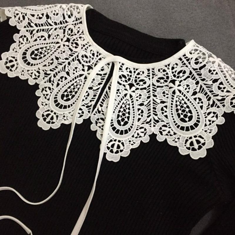 Lace Fake Collar Wild Hollow Collar Lace Cape Cloud Shoulder Pearl Lace Shawl Fairy Girl Accessories Antique Ornaments