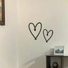 Современное металлическое настенное искусство в форме сердца, 2 шт., минималистичный линейный декор, подарок на День святого Валентина для спальни, гостиной, галерейной стены, домашний декор