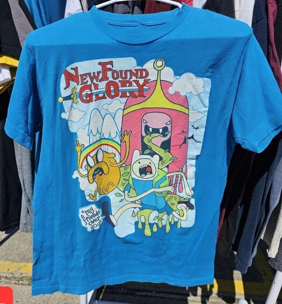 New Found Glory Adventure Time РЕДКАЯ футболка Унисекс Хлопковая футболка S-5XL Синяя Унисекс футболка