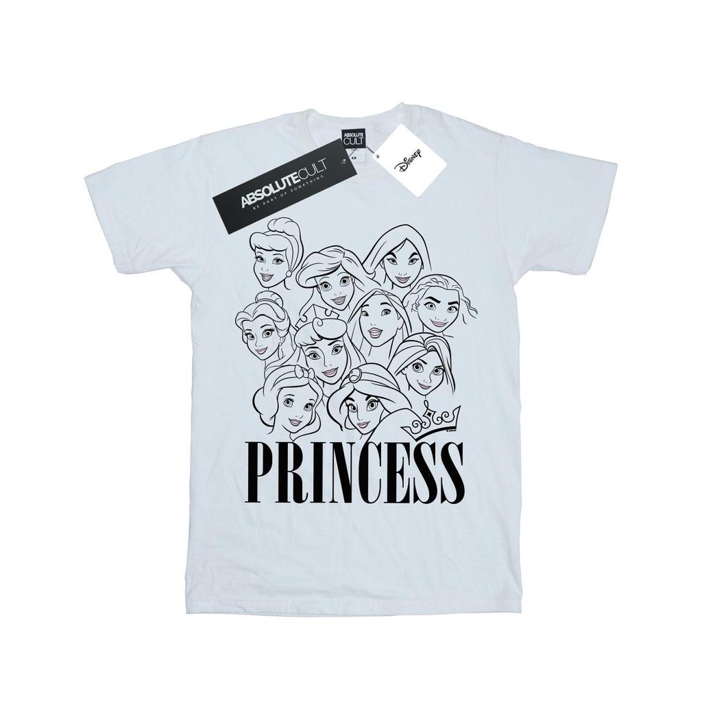 Disney Womens/Ladies Princess Multi Faces Cotton Boyfriend T-Shirt