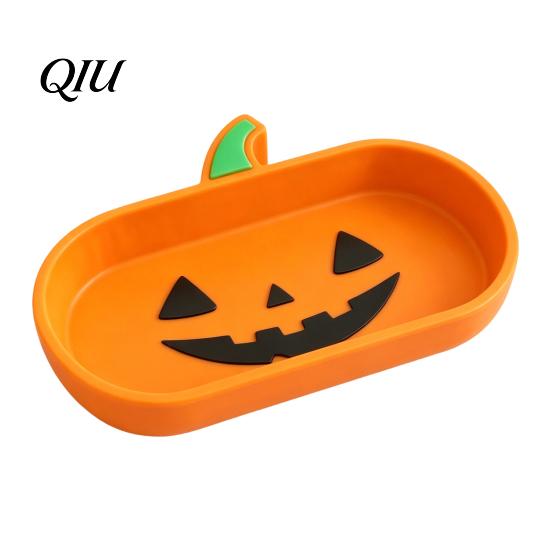 Non Slip Glasses Stand 3D Printed Pumpkin Storage Tray, Decorative Desktop Organizer PLA Material for Sunglasses Keys & Jewelry, Halloween Themed Home