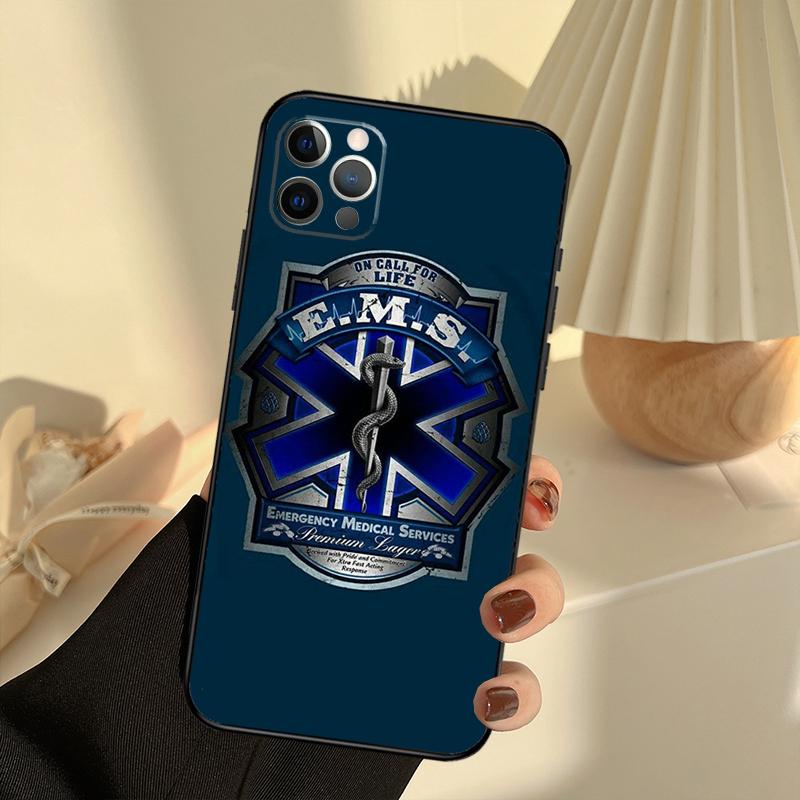 EMT EMS Medical Rescue Phone Case For IPhone 18 17 16 15 14 13 11 12 Pro Max 13 mini 15 16 Plus 16e 17 Air Cover Funda