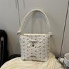 Нишевая сумка-ведро с бантом женская новая трендовая сумка на плечо милая универсальная модная сумка-ведро