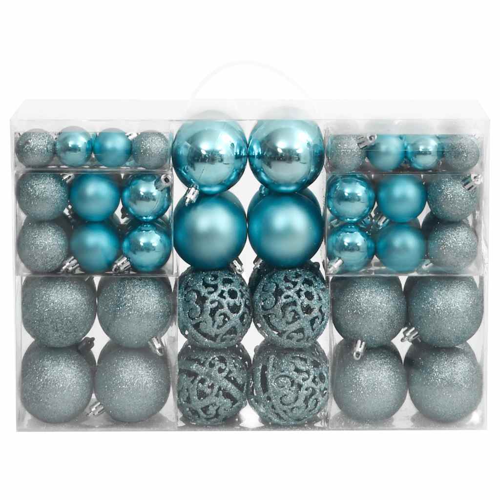 Christmas Baubles 100 pcs Turquoise 3 4 6 cm