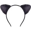 Черная кошачья повязка на голову с ушками Furry Padded Catwoman повязки на голову Cat