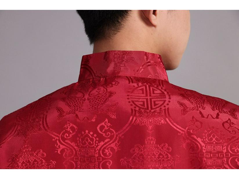 Мужской двусторонний пиджак тан - Ханфу с длинным рукавом для весны и осени