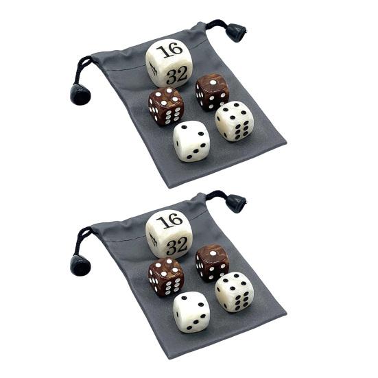 1/2/3 набора 22 мм набор игральных костей для нард Портативный дорожный акриловый перламутровый кубик удвоения Игровой вечер Настольная игра Игральные кости Игровые аксессуары