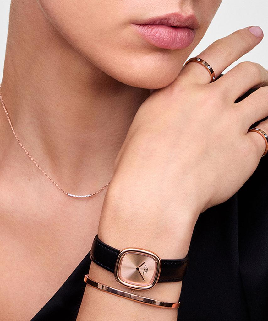 Кольцо Daniel Wellington Classic Lumine 4 мм с кубическим цирконием, многослойное, женское, модное