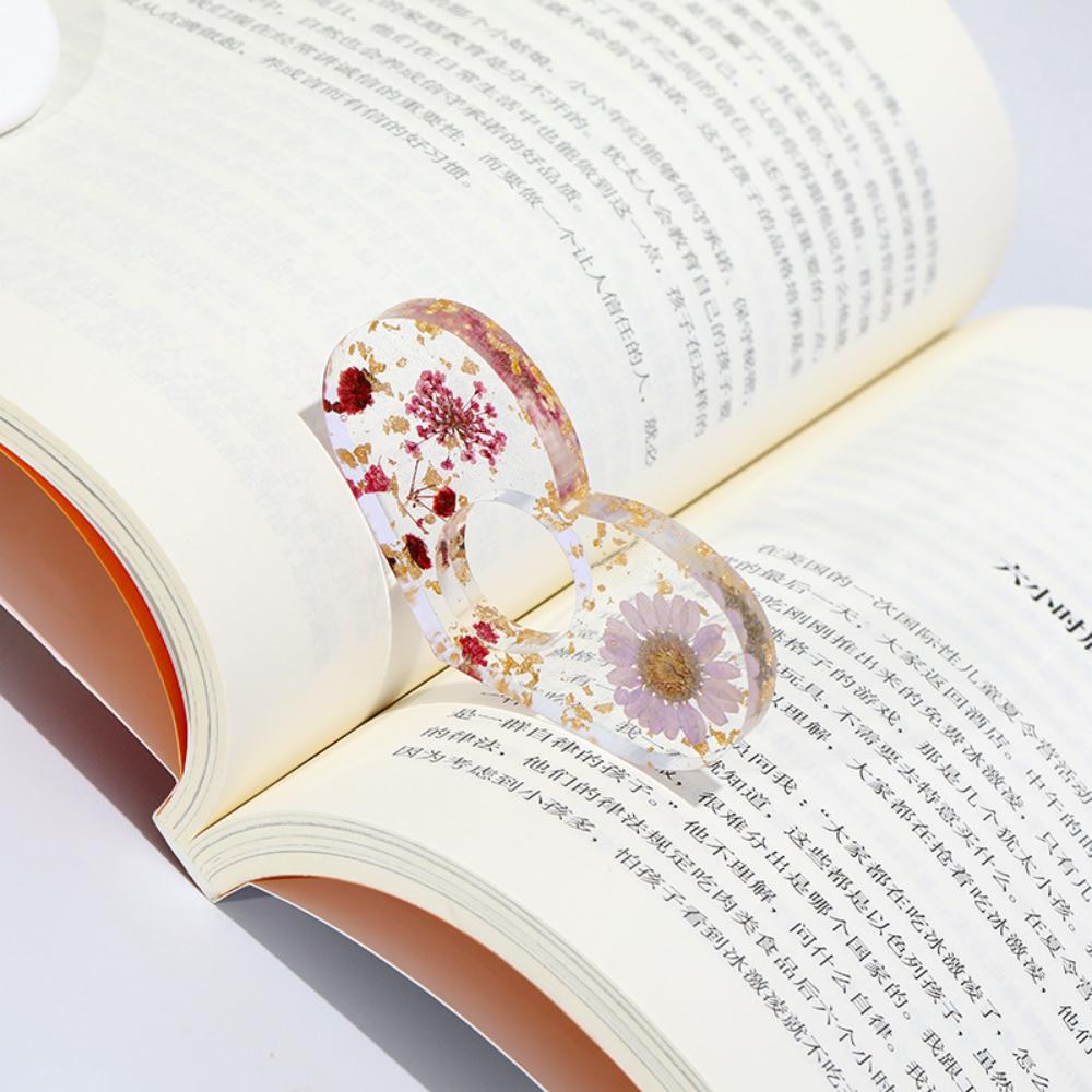 One Hand Reading Aid Smooth Texture Reading Aid Tools Thumb Book Support Compact Resin Thumb Bookmark For Beach Bed Train