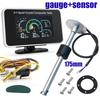 4 in 1 Car Gauge Oil Pressure Water Temp Voltmeter Fuel Level  Gauge with 0-190ohm Sensor LED Digital Meter for Truck Car 12V24V