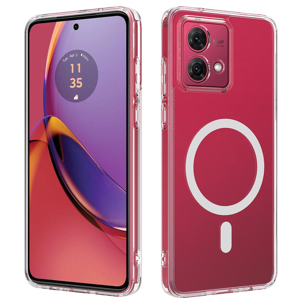 For Motorola Edge 40 Neo 5G Clear Phone Case Compatible with MagSafe TPU+Acrylic Back Cover