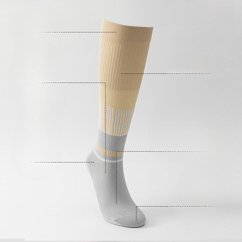 Professional Yoga, Sports and Fitness Calf Socks, Women's Horizontal Stretch Pressure Socks, Slimming, Fashionable and Versatile Long Stockings