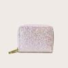 Summer Colorful Glitter Clutch Bag Zipper Short Small Wallet Wallet Wallet