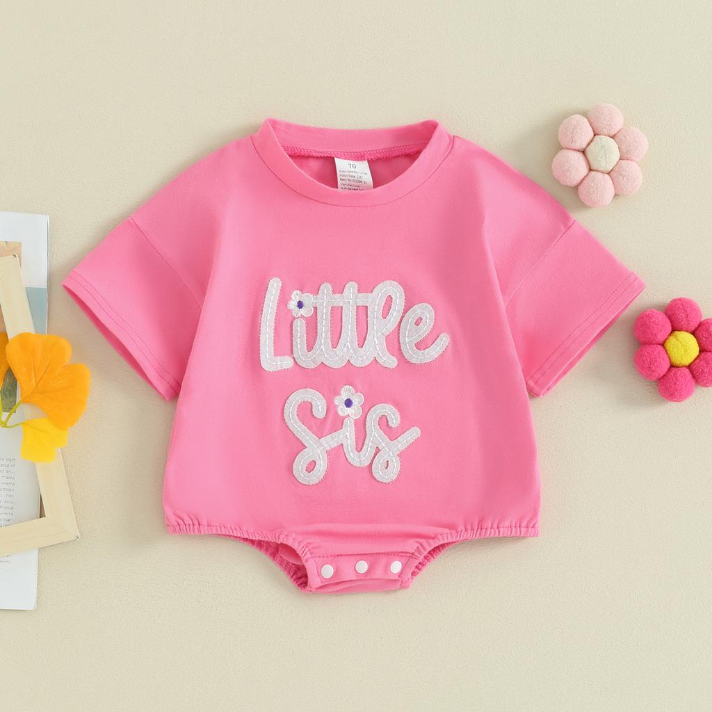 Летний комбинезон для новорожденных с буквенным принтом и короткими рукавами для мальчиков и девочек, милая одежда