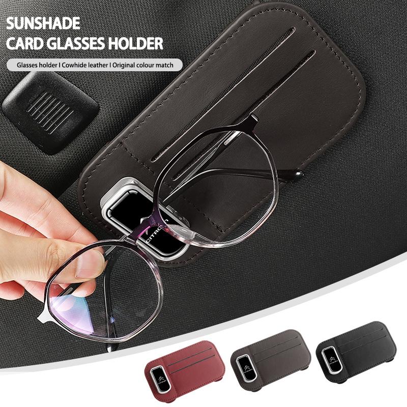 XKJC9 Multifunctional Car Sun Visor Organizer Card Glasses Holder For Citroen C4 C3 C5 C1 C2 C6 VTS C4L DS3 DS4 DS5 Grand Berlingo