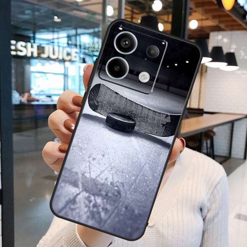 Чехол для телефона Xiaomi Redmi Note 11 9 10 12 13 14 15 Pro Plus Redmi 15 15C 10C 12C 13C 14C с рисунком клюшки и шайбы