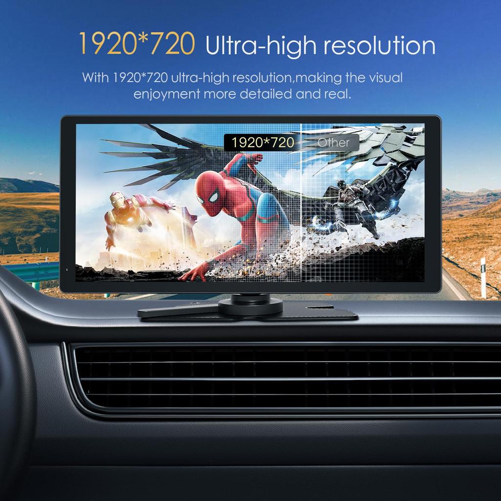 [carabc] D1025 Fully Laminated Display 1920x720 60fps Carplay Android Auto Screen for Car 10.25"