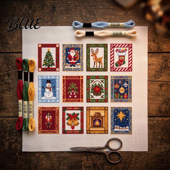 Рождественские Арт и Вышивка Xmas Набор Зимний Крестик Рукоделие Праздничные DIY Игольница Узоры