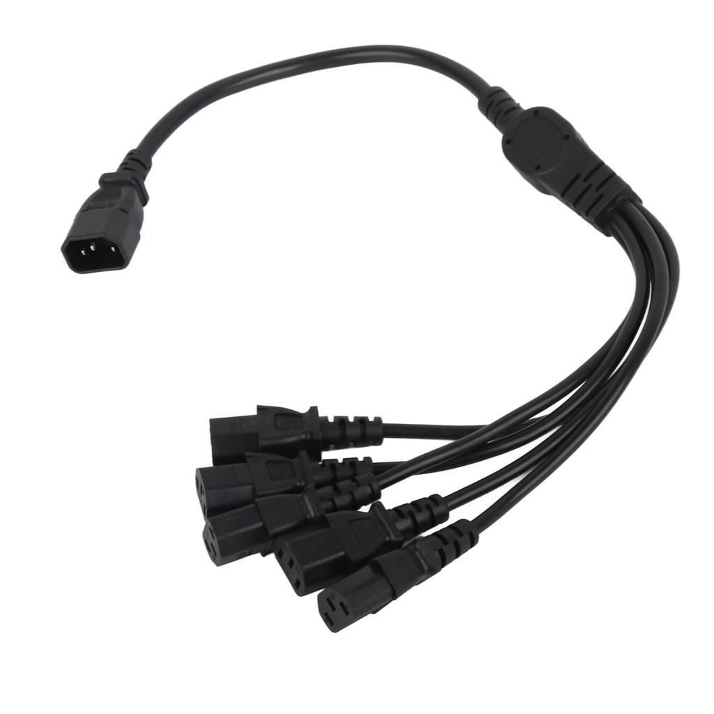 UPS PDU C14 To 5 X C13 Power Adapter Cable Male To Female 10A 250V Y Splitter Power Adapter Cable 1.6ft