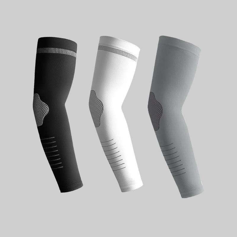 Ледяные рукава Мужские Защита от солнца и УФ-защита Длинные рукава Свободные Летние Спортивные Велосипедные Высокоэластичные Ледяной шелк Налокотники