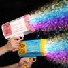 Bubble Gun Rocket 69 Holes Soap Bubbles Machine Gun Shape Automatic Blower with Light Kids Toys Children‘s Day Gift
