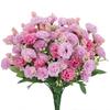 Artificial Flowers 5 Forks 15 Heads Small Carnation For Wedding Arch Decor Festival Garland Accessories Home Floral Arrangement