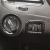 2pc Carbon Fiber Color Headlight Switch Decorative Cover Trim Fit for Dodge Journey JCUV 2013 2014 2015 2016 2017 2018