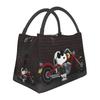 LDU Snoopy Черная сумка для ланча бенто с мягкой сумкой-холодильником, коробка, изоляция/охлаждение, на молнии, компактная, сумка, тоут/эко