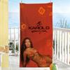 Singer Karol G Tropicoqueta Towel Soft Pool Gift For Travel Gym Shower Camping Quick Dry Sports Large Beach Towels