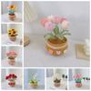 Набор для вязания крючком без отделки, цветы, ромашка, роза, тюльпан, цветок в горшке для женщин