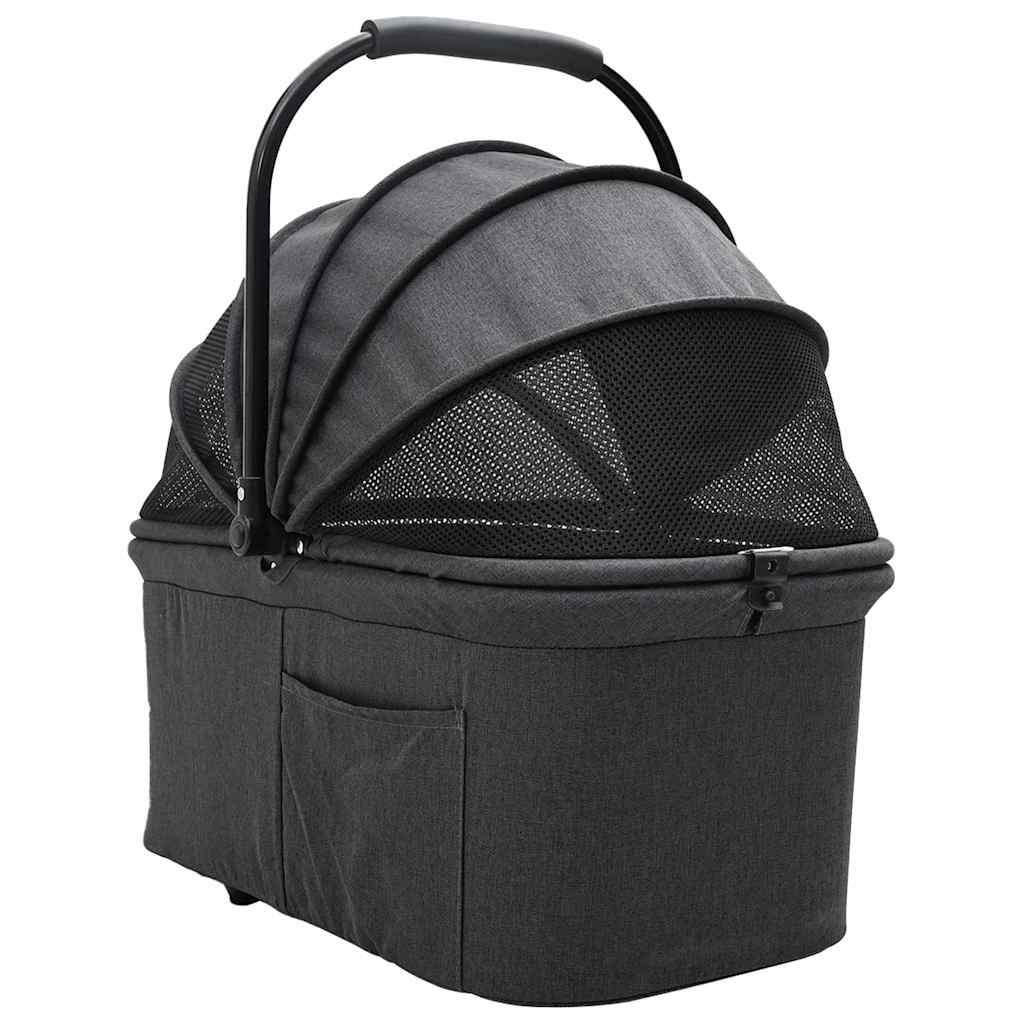 Foldable Pet Stroller Black 78 x 54 x 101 cm Polyester