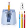 TYS Automatic Electric Pencil Colored Pencil Battery Powered School Supplies Sharpener, Sharpener, (Not Included), (Blue)