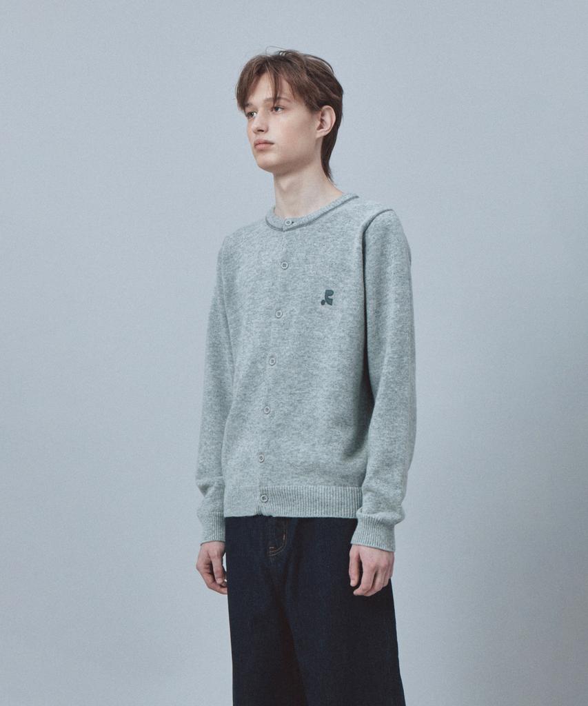 REST&RECREATION Stitch Wool Knit Cardigan - Gray