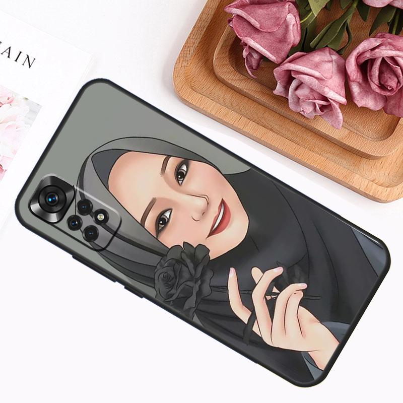 Мусульманский арабский Хиджаб Девочка Чехол Для Xiaomi Redmi Note 14 13 12 11 9 10 Pro 9S 10S 11S 12S Redmi 14C 13C 12C 10C Обложка