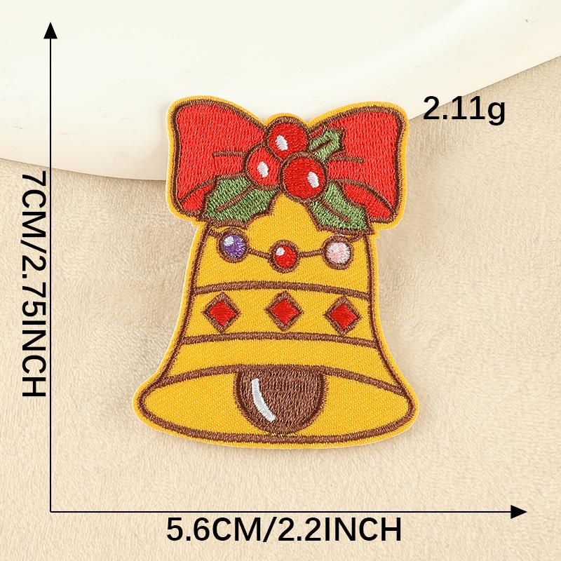 DIY Christmas Cartoon Embroidery Stickers Snowman Stickers Holiday Gift Baby Clothes Doll Stickers
